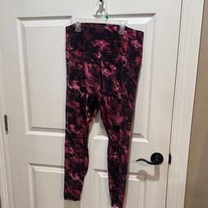 lululemon athletica Vibrant Pink and Black Patterned Leggings